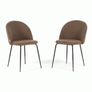 RATTATAN Lot de 2 chaises d’intérieur en velours côtelé avec pieds en métal, rembourrées pour cuisine, salle à manger, restaurant – Sara – RATTATAN Lot de 2 chaises d’intérieur en velours côtelé avec pieds en métal, rembourrées pour cuisine, salle à manger, restaurant – Sara –