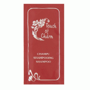 Sachet de shampooing 10ml 10x5cm bordeaux par 1000