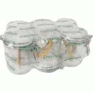 Set de 6 bocaux en verre à armature 500 ml Le Pratique - 3700206411897 Set de 6 bocaux en verre à armature 500 ml Le Pratique - 3700206411897