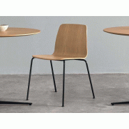 Lot de 2 chaises polyvalentes coque bois Lot de 2 chaises polyvalentes coque bois