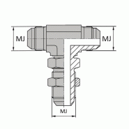 Tés - Orientable mâle JIC cloison - JTMCLO0404 - TMJ OR 7/16 / MJ7/16 CLOISON