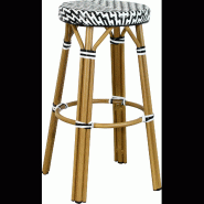 Tabouret de restaurant SARCOS - aluminium rotin tressage nylon - extérieur Tabouret de restaurant SARCOS - aluminium rotin tressage nylon - extérieur
