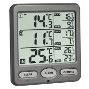 Thermomètre digital intérieur/extérieur - Maxi/Mini - 2 émetteurs température - 3620T_1