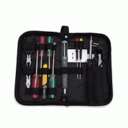 Velleman Trousse à outils, pour le bricoleur, 11 pièces, non magnétique, avec étui, noir - VTSET25