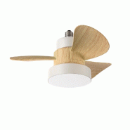 Ventilateur plafond Perenz blanc - LED 15W, pales ABS, 3 vitesses, silencieux, télécommande, E27, d36cm, style moderne - 8023559547170