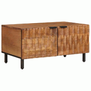 VidaXL Table basse Marron 80 x 50 x 40 cm Bois de mangue massif Modèle Sirius Essence - 4017905