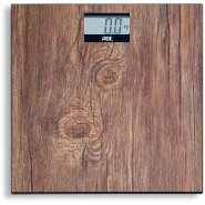 ADE pèse-personne électronique 180kg/100g verre/bois be2004 - beige verre L89255