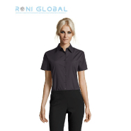 Chemise de travail femme en popeline - Manches courtes - ESCAPE SOL'S - Ref: sol-16070_0