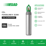 CO2 Alimentaire FOODLINE® E290 SIAD - Carbonatation : bières, sodas, eaux gazeuses, vins effervescents