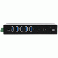 EXSYS EX-12297HMS HUB métallique 7 ports USB 3.2 Gen 2x1, 2x USB-C et 5x USB-A 3.2 Gen 1, pour table, mur et rail DIN_0