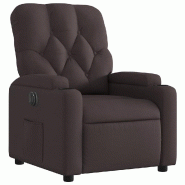 Fauteuil inclinable électrique Marron foncé Tissu Modèle Uvoriax - 8721012171794