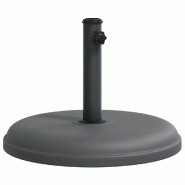 Helloshop26 - Base de parasol ronde 44,5 x 31,5 cm 15 kg avec bouton de serrage pour stabilité jardin en plastique gris foncé 02_0047469 - gris 3000