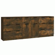 Helloshop26 - Buffet bahut commode armoire meuble de rangement organisateur cuisine salle de séjour salons 3 pcs bois d'ingénierie 02_0037052 - 3000 Helloshop26 - Buffet bahut commode armoire meuble de rangement organisateur cuisine salle de séjour salons 3 pcs bois d'ingénierie 02_0037052 - 3000