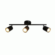 Nordlux Spoterie EXPLORE 3-Spot Métal Noir, H.17.3 - IP20 - GU10 / Intérieur - noir métal 5704924009532