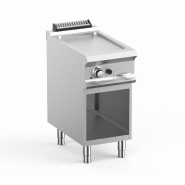 Plaque a snack professionnel gaz sur soubassment libre, 1 plaque li... - PFTBG74AL