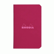RHODIA Lot de 20 Carnet prune A7, 48p./24 feuilles 80 g/m² piquées, quadrillé 5x5 - 3037921191033