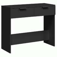 Table console noir 90x36x75 cm bois d'ingénierie Modèle Ombre Tau Plus - 811332