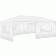 Tectake Pavillon imperméable NOVARA avec 5 côtés - blanc - 405967 - blanc plastique 405967 Tectake Pavillon imperméable NOVARA avec 5 côtés - blanc - 405967 - blanc plastique 405967