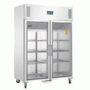 Vitrine réfrigérée positive deux portes GN 2/1 Série G | Polar - CW198 longueur 1340 mm - argenté inox CW198 Vitrine réfrigérée positive deux portes GN 2/1 Série G | Polar - CW198 longueur 1340 mm - argenté inox CW198