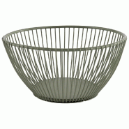 APS Corbeille -SVART- en smoke green Ø 17 cm, H : 8 cm - vert métal 30470