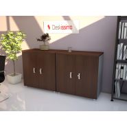 Armoire basse bicolore portes battantes casta l80xh82.5 cm