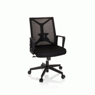 Chaise de bureau / Siège pivotant ENCO Tissu maille Noir Pliable hjh OFFICE - noir polyester 810030
