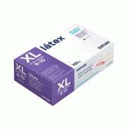 Gant latex non poudré - Boite de 100 Extra-Large - 3221170002527