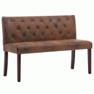 Helloshop26 - Banc banquette 120 cm marron similicuir daim 02_0010805 - 3000594182721 Helloshop26 - Banc banquette 120 cm marron similicuir daim 02_0010805 - 3000594182721
