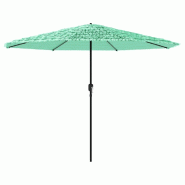 Helloshop26 - Parasol de jardin en acier 324 x 324 x 247 cm protection contre les UV mécanisme à manivelle style contemporain en 02_0056406 - acier