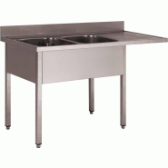 ITALCONCEPT L2G Plonge Inox 304 Demontable Encastrement Lv,2 Bacs 850mm x 1800mm x 600 mm - 3616350022998