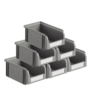 Lot de 50 bacs plastiques à bec ecogreen 1l gris_0