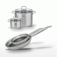 Lot Poêle 28cm & 24cm et Faitout 26cm & 20cm Elo Relief Solution - gris 3176239959260