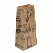 Sac SOS kraft brun "Times" 15+10x32cm - par 1000
