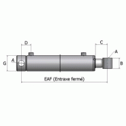 CLRG4002, capacité de 400 tonnes, course de 50 mm, vérin hydraulique à  usage général à double effet