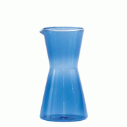 Zafferano Petit pichet collection Classy en verre borosilicaté soufflé à la main couleur Bluino au design géométrique et ergonomique pour la tabl
