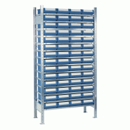 Étagère à emboîter H2000xl1000xP400 mm étagère extension 14 supports en acier 56 x 5 Étagère à emboîter H2000xl1000xP400 mm étagère extension 14 supports en acier 56 x 5