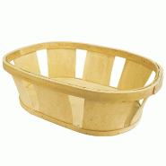 Cageot ovale bois naturel 41,5x31x13cm - par 10