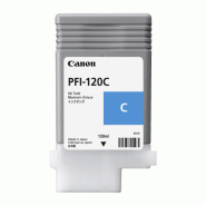 Cartouche d'encre Canon PFI-120 cyan - 130 ml - Compatible traceurs TM-200, TM-205, TM-300, TM-305