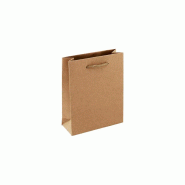 Clairefontaine Lot de 6 Sac cadeau Nature, format 13x5x16 cm, en kraft brut 210 g/m², poignées torsadées - 5033601514275