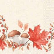 DUNI - Serviette 40x40cm ouate 3 plis Woodland - 5x250 = 1250 pièces - multicolore Matériau naturel 228812