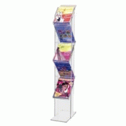 Edimeta Présentoirs zig-zag cristal 5 étagères 150 cm - transparent plastique 4905 Edimeta Présentoirs zig-zag cristal 5 étagères 150 cm - transparent plastique 4905