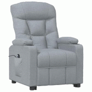 Fauteuil inclinable électrique Gris clair Tissu Modèle Arvianor - 8720286939734