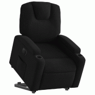 Fauteuil inclinable électrique noir tissu Modèle Hermelor - 8721012168824
