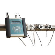 Débitmètre à ultrason portatif  fluxus f601 energy pour la mesure temporaire de l'énergie thermique de chauffage et de refroidissement