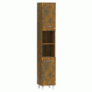 Helloshop26 - Armoire de salle de bain avec rangement éthique 30 x 30 x 179 cm style contemporain finition mate en bois d'ingénierie 02_0048521 - Bo