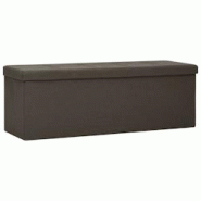 Helloshop26 - Banc banquette de rangement pliable 110 x 38 x 38 cm lin synthétique marron foncé 02_0010897 - 3000599082729 Helloshop26 - Banc banquette de rangement pliable 110 x 38 x 38 cm lin synthétique marron foncé 02_0010897 - 3000599082729
