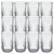 San Ignacio - Lot de 12 verres en cristal transparent de 430 ml - transparent verre PK9427