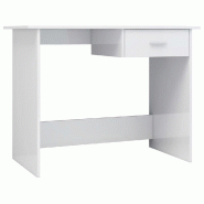 VidaXL Bureau Blanc brillant 100x50x76 cm Bois d’ingénierie Modèle Sirius Ligne - blanc 800555