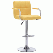 VidaXL Chaise De Bar Jaune Tissu - jaune 283416