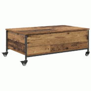 VidaXL Table basse Bois Ancien 91 x 55 x 32 cm Bois d'ingénierie Modèle Helios Advance - 883001